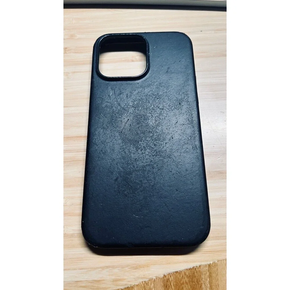 Leather Case for iPhone 14 Pro Max - Black, MagSafe Apple